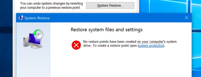Enable System Restore in Windows 10 - Repair System Problems