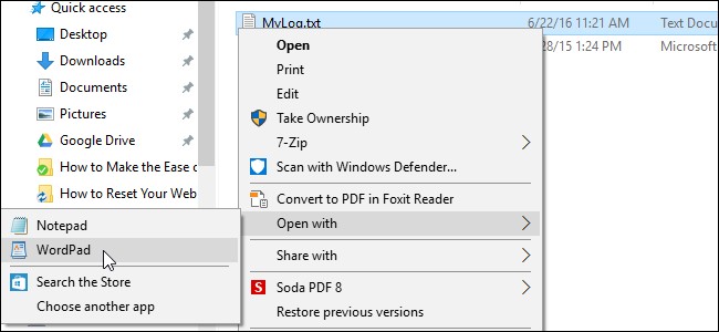 Fix Missing 'Open With' Option in Windows 10 Right-Click Menu