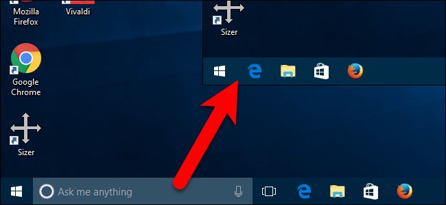 Hide Search Box & Task View Button on Windows 10 Taskbar