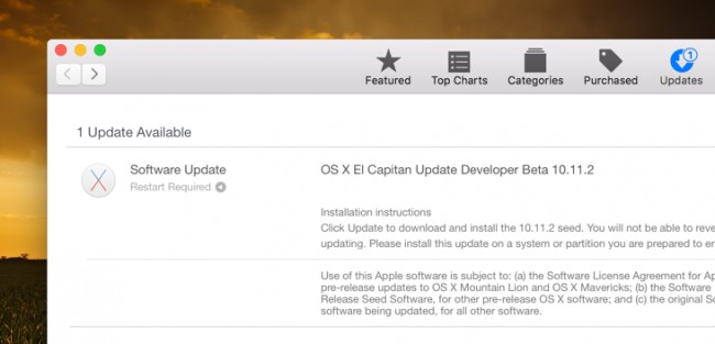 Stop OS X Beta Updates: Remove from App Store