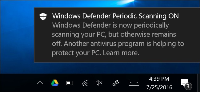 Windows Defender Periodic Scanning with Third-Party Antivirus