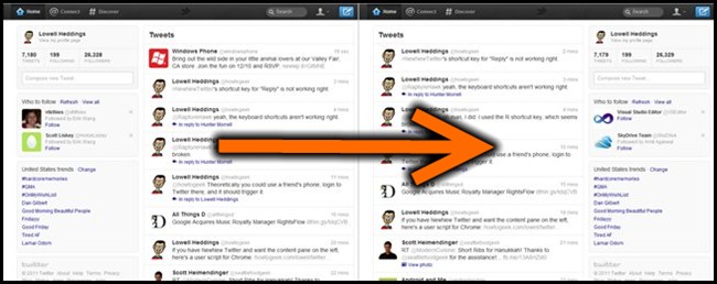 Restore Left-Side Twitter Content Pane - How To