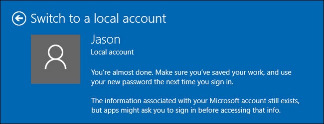 Revert Windows 10 Account to Local - Fix Windows Store Hijack