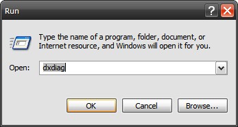 How to Run DirectX Diagnostic on Windows XP