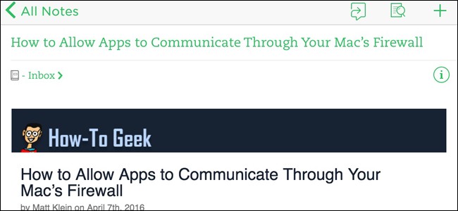 Send Web Pages to Evernote from Smartphone or Tablet