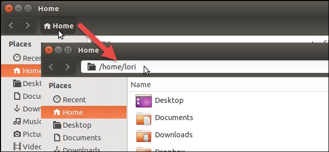 Ubuntu File Manager: Show Navigation Bar Instead of Breadcrumbs