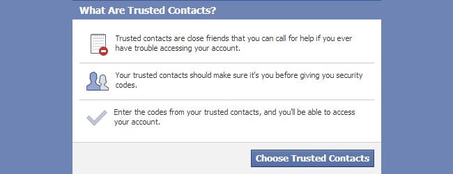 Facebook Trusted Contacts: Recovering a Locked Account