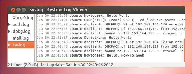 Ubuntu System Log Files: Viewing and Writing