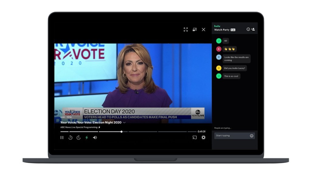 Hulu Watch Party: Social Viewing Tested with Election News