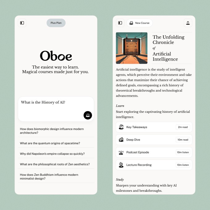after selling to spotify, anchor’s co-founders are back with oboe, an ai-powered app for learning
