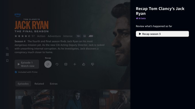 amazon’s prime video is getting ai-generated video recaps for some tv shows