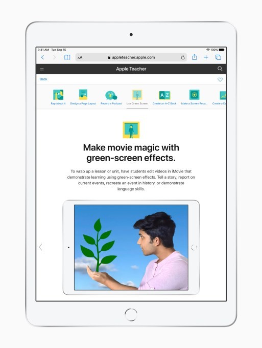 apple launches the apple teacher portfolio recognition, updates schoolwork and classroom apps