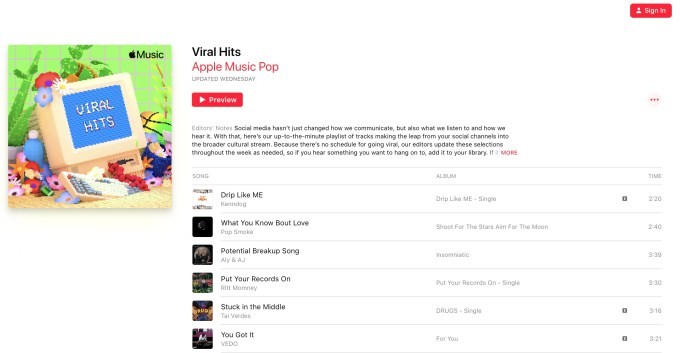 apple music adds 10 new playlists aimed at gen z, including one with tiktok hits