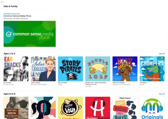 apple teams with common sense media to curate podcasts for kids