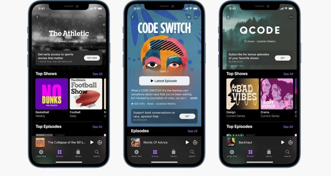 apple unveils podcast subscriptions and a redesigned apple podcasts app