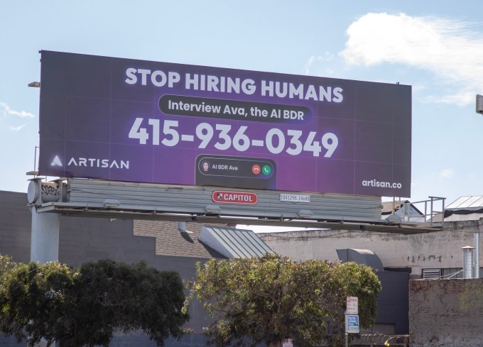 artisan, the ‘stop hiring humans’ ai agent startup, raises $25m — and is still hiring humans 
