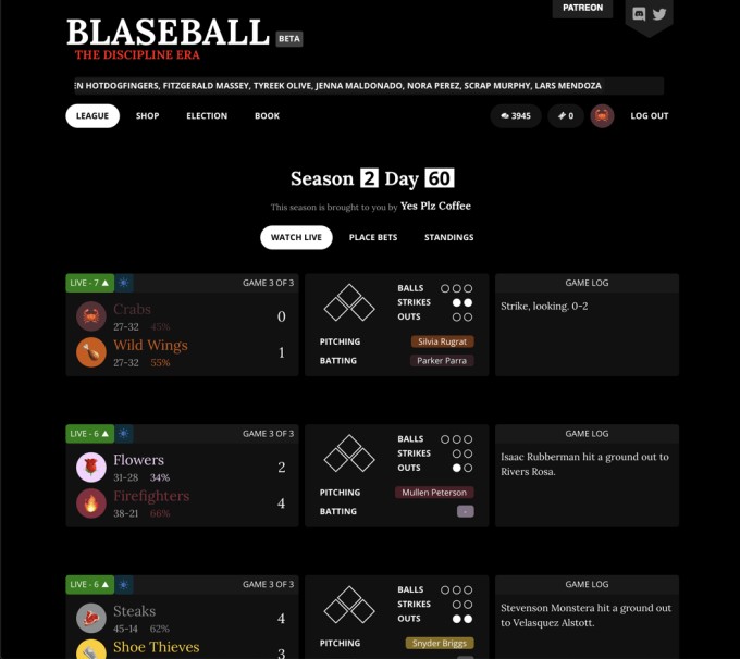 blaseball is back for more absurdist, browser-based fun with short circuits