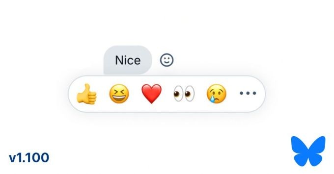 bluesky’s latest update adds chat reactions and an explore page, similar to x
