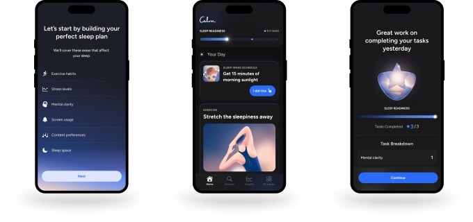 calm launches stand-alone ios app for sleep support