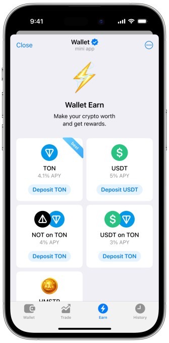 crypto wallet integrated with telegram introduces crypto trading and yield features