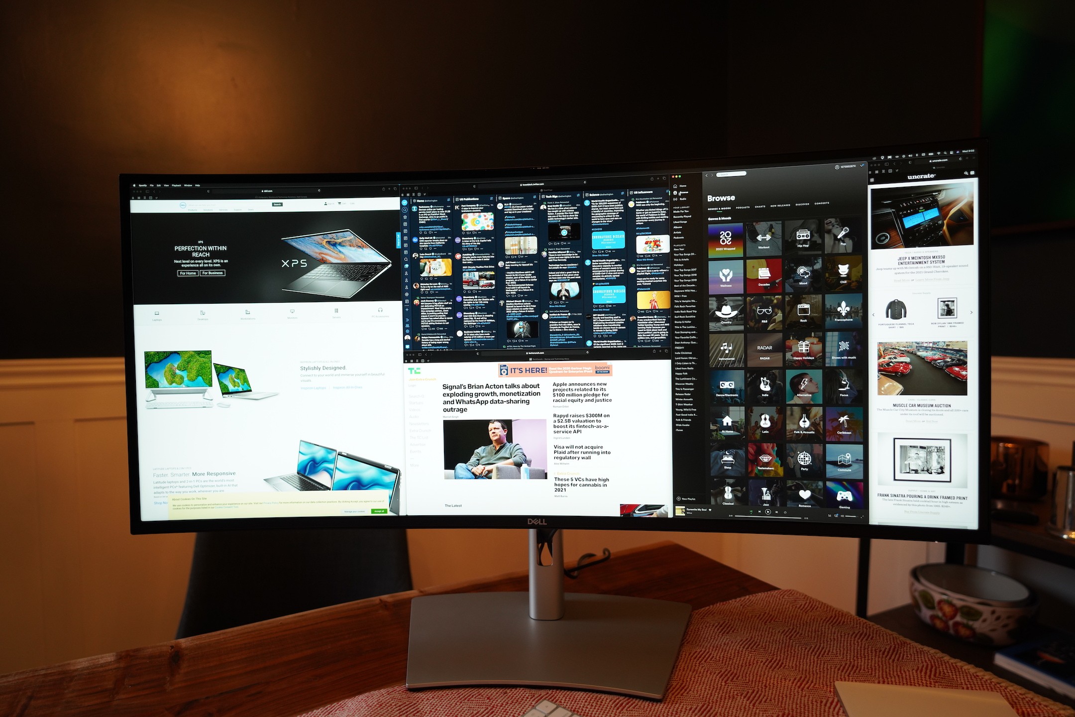 dell’s 40-inch curved monitor is perfect for a home office command center