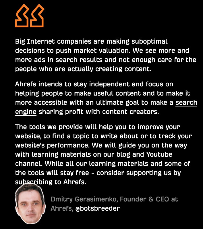 demand curve: how ahrefs’ homepage educates prospects to purchase