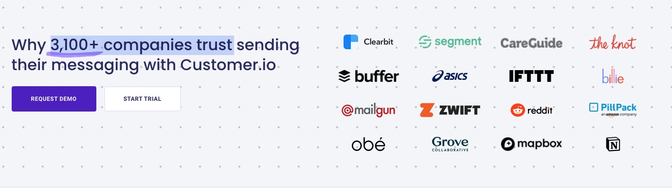 demand curve: how customer.io’s homepage converts readers into customers
