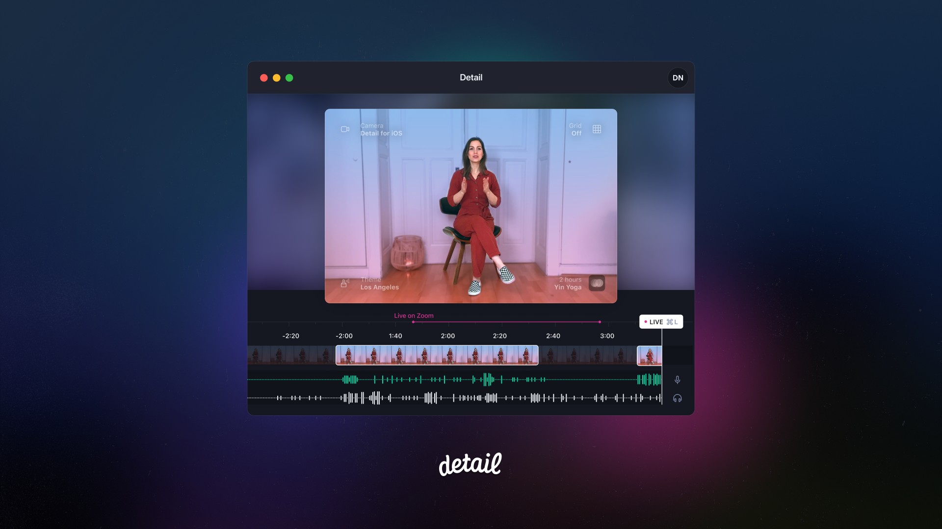 detail wants to turn your phone into a software-optimized camera app for live video