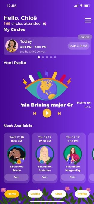 early snapchat employee debuts yoni circle, a social storytelling app for womxn