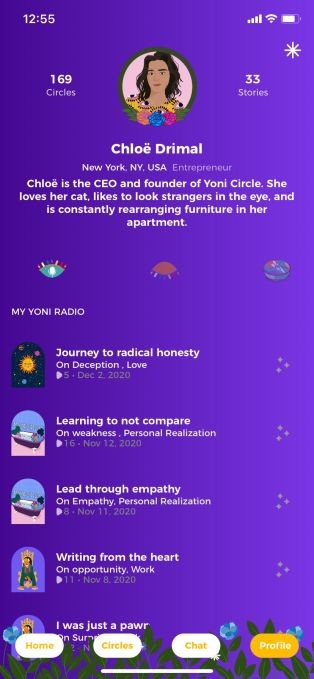 early snapchat employee debuts yoni circle, a social storytelling app for womxn
