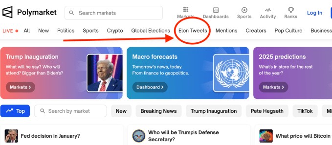 elon musk tweets so much, people bet over $1m weekly to guess how many posts