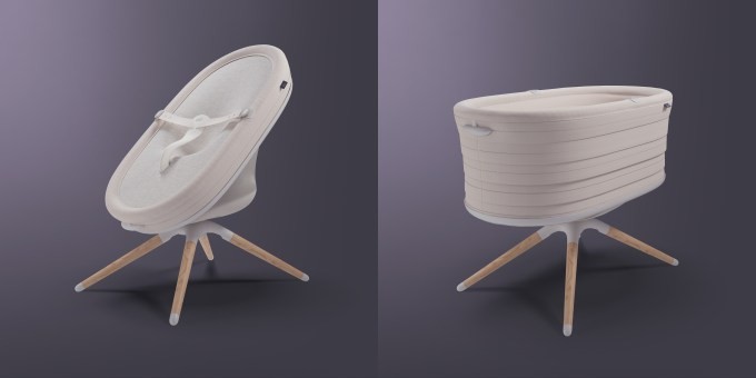 elvie unveils an app-controlled smart bouncer that transforms into a bassinet at ces 2025