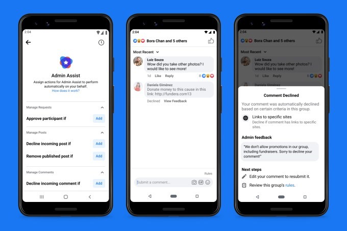 facebook rolls out new tools for group admins, including automated moderation aids