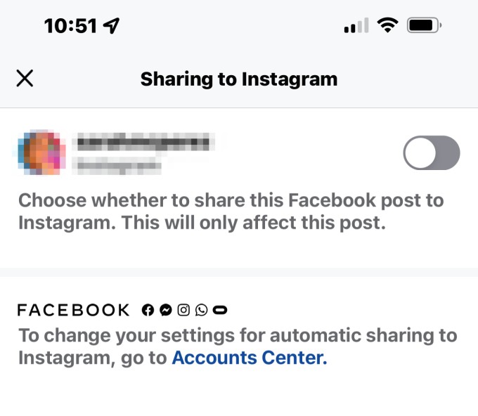 facebook tests a new option for cross-posting your facebook feed posts to instagram