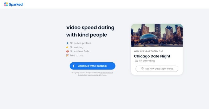 facebook tests video speed dating events with ‘sparked’
