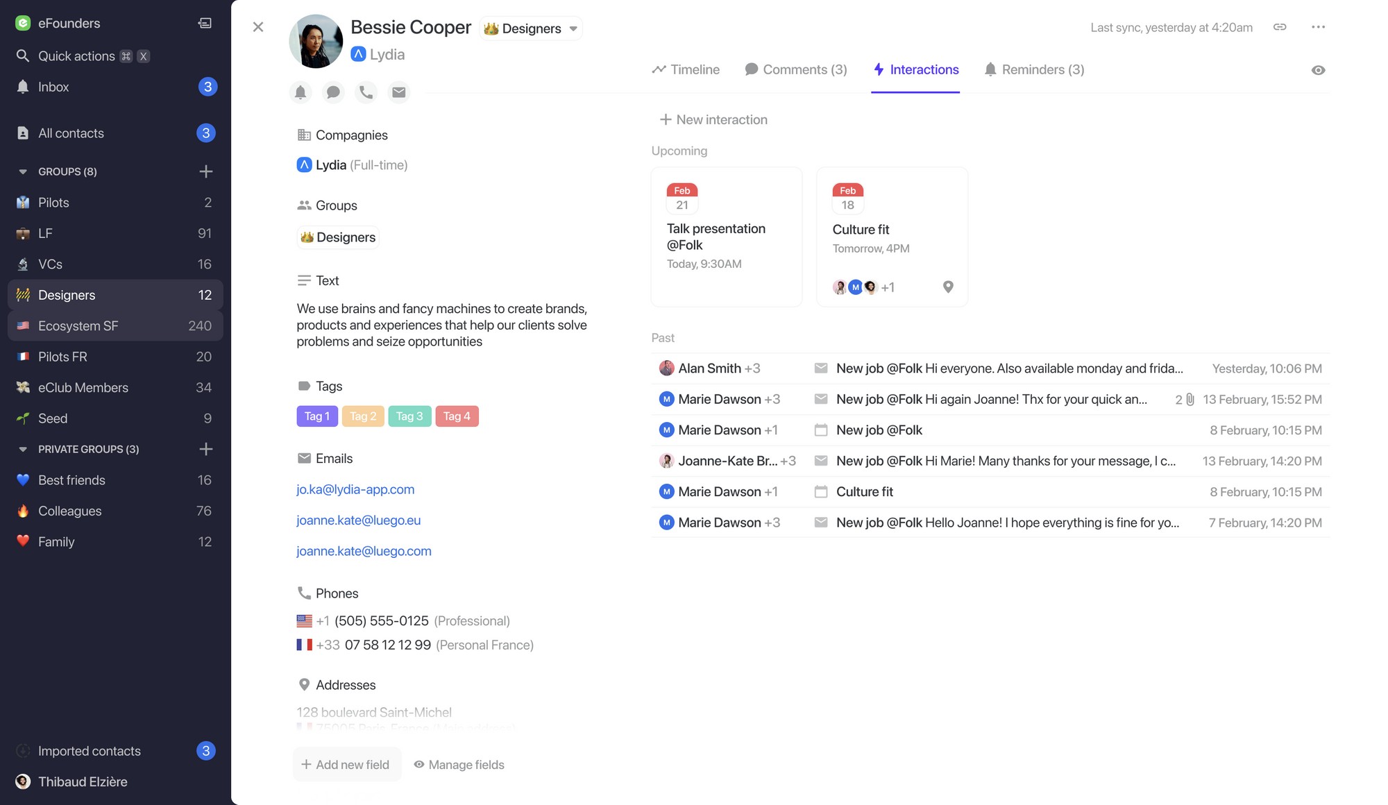 folk helps you share contacts with your team