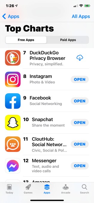 following riots, alternative social apps and private messengers top the app stores