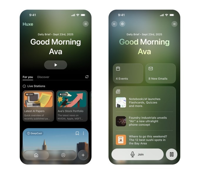 former notebooklm devs’ new app, huxe, taps audio to help you with news and research