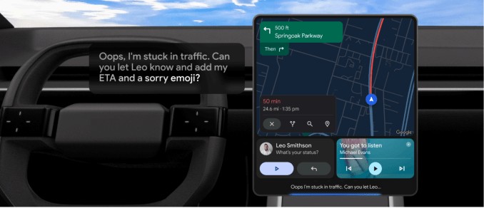 gemini starts rolling out to android auto globally