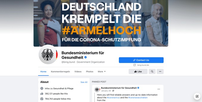 german government bodies urged to remove their facebook pages before next year
