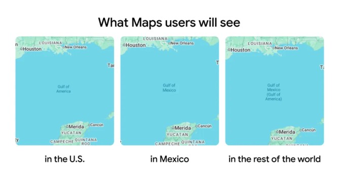 google changed the gulf of mexico to the gulf of america on maps