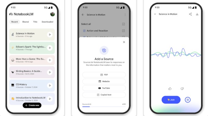 google launches stand-alone notebooklm apps for android and ios
