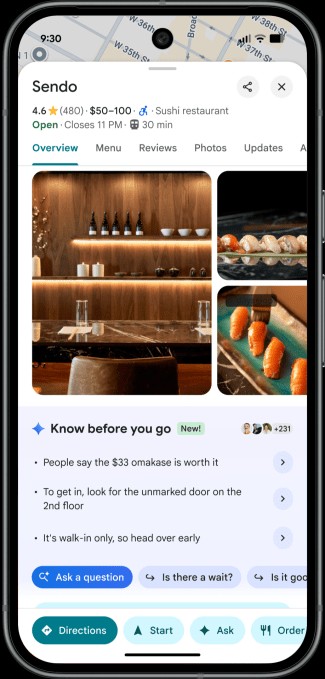 google maps adds gemini-powered tips section, ev charger availability predictions, and more