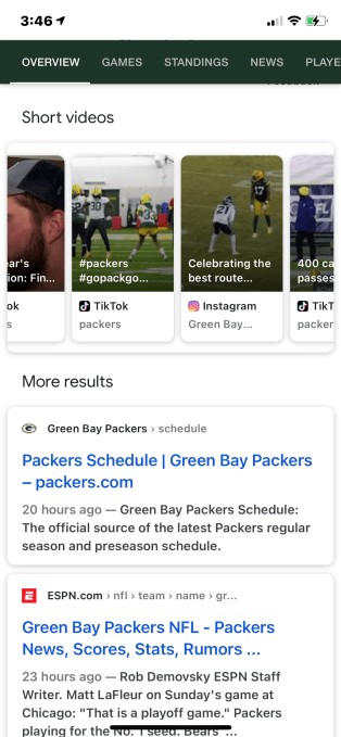 google pilots a search feature that aggregates short-form videos from tiktok and instagram