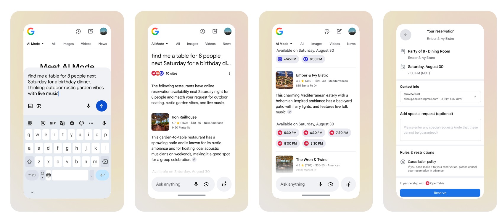 google’s ai mode gets new agentic capabilities to help book event tickets and beauty appointments
