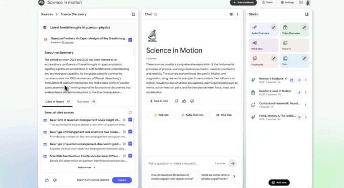 google’s notebooklm adds ‘deep research’ tool, support for more file types