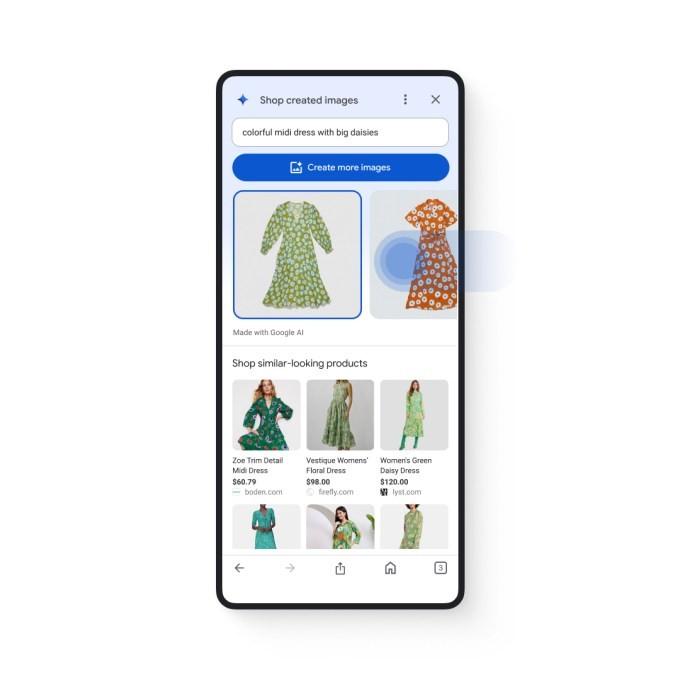 google’s shopping tab has a new ai tool that takes your fashion idea and suggests similar clothing