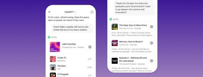 how to use the new chatgpt app integrations, including spotify, figma, canva, and others