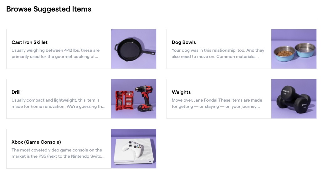if you pay an emotional labor fee, postdates will get your stuff from your ex