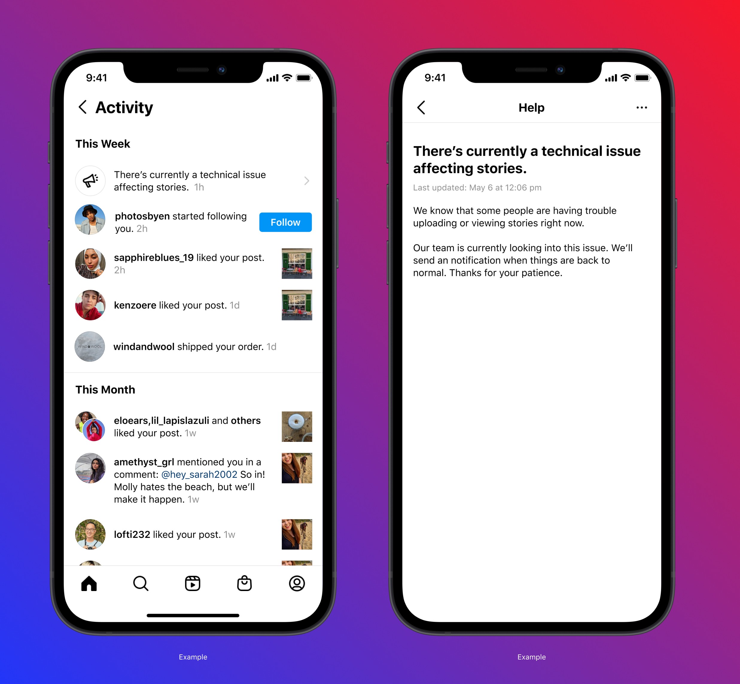 instagram is testing an in-app feature that will notify users of service outages